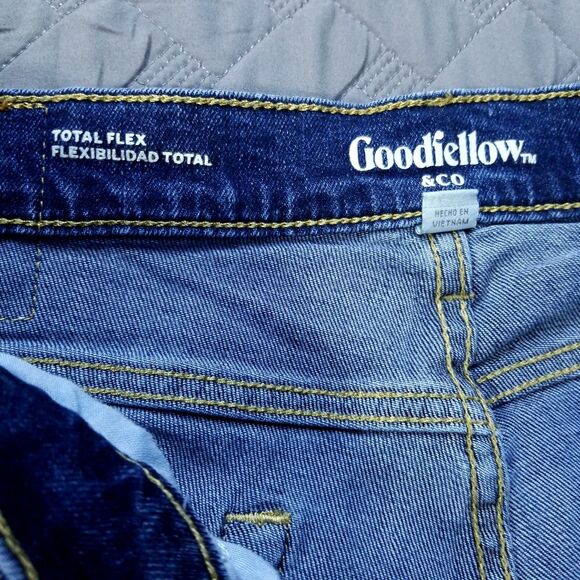 Goodfellow Co Jeans Mens 32X34 Blue Slim Straight Total Flex Dark American Denim - Picture 8 of 13